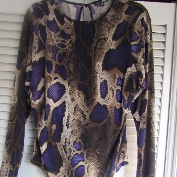 NWT purple python print bodysuit - Picture 1 of 5